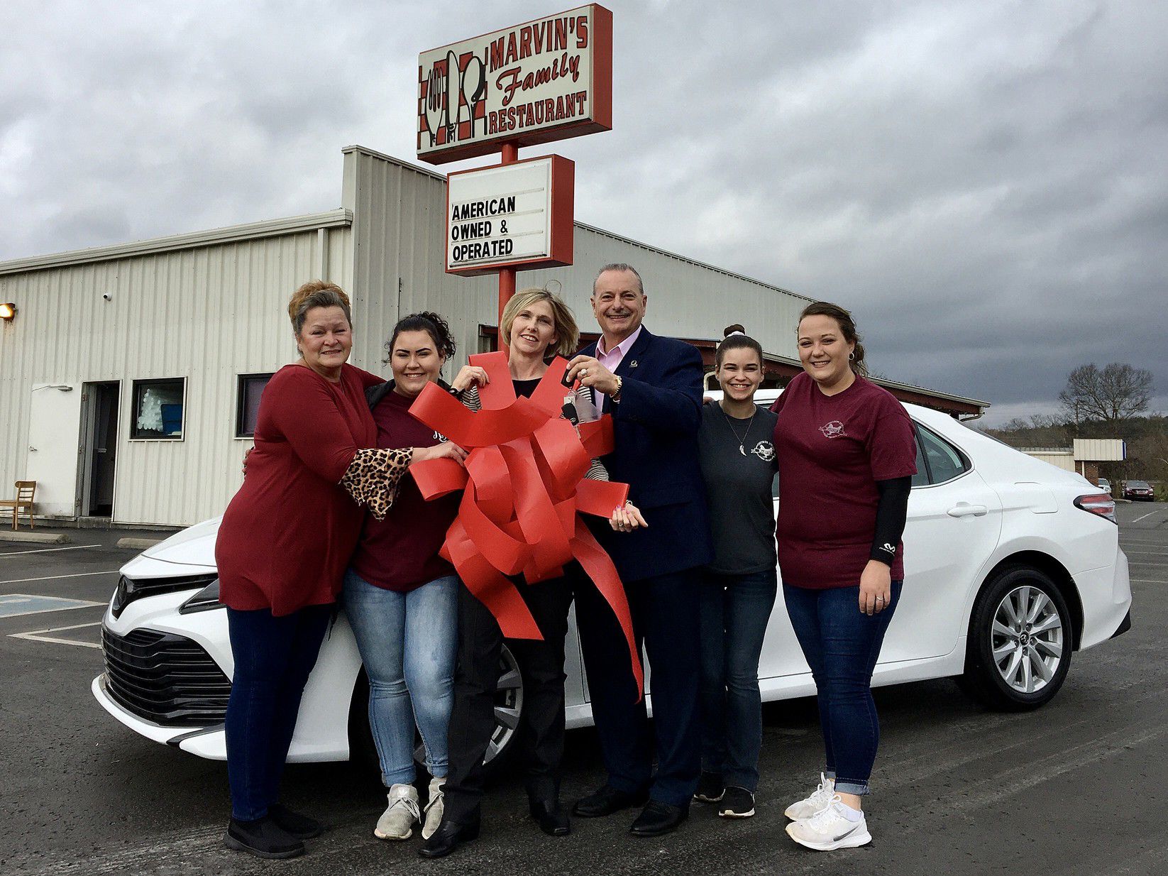 Edwards wins car at Holt's company Christmas party